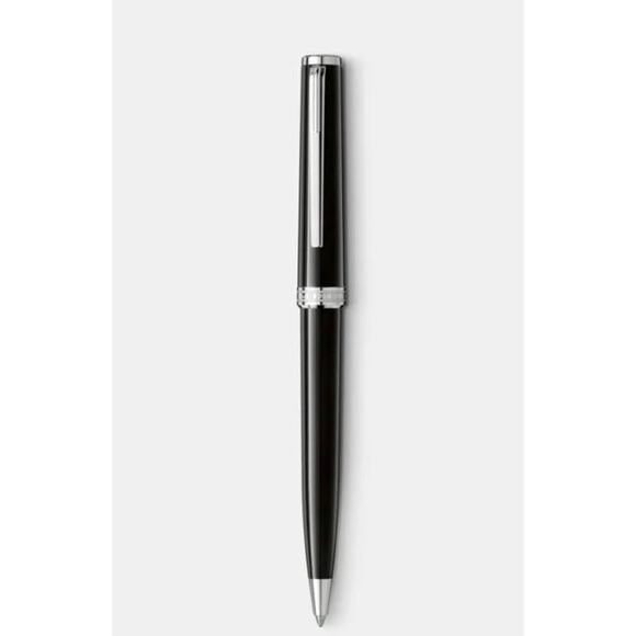 NWB Montblanc PIX Resin Cap Platinum Coated Ballpoint Pen Black - Picture 3 of 5